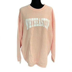 Chicka-d NORTHEASTERN Corded Sweatshirt in Urban Pink size XL Oversized